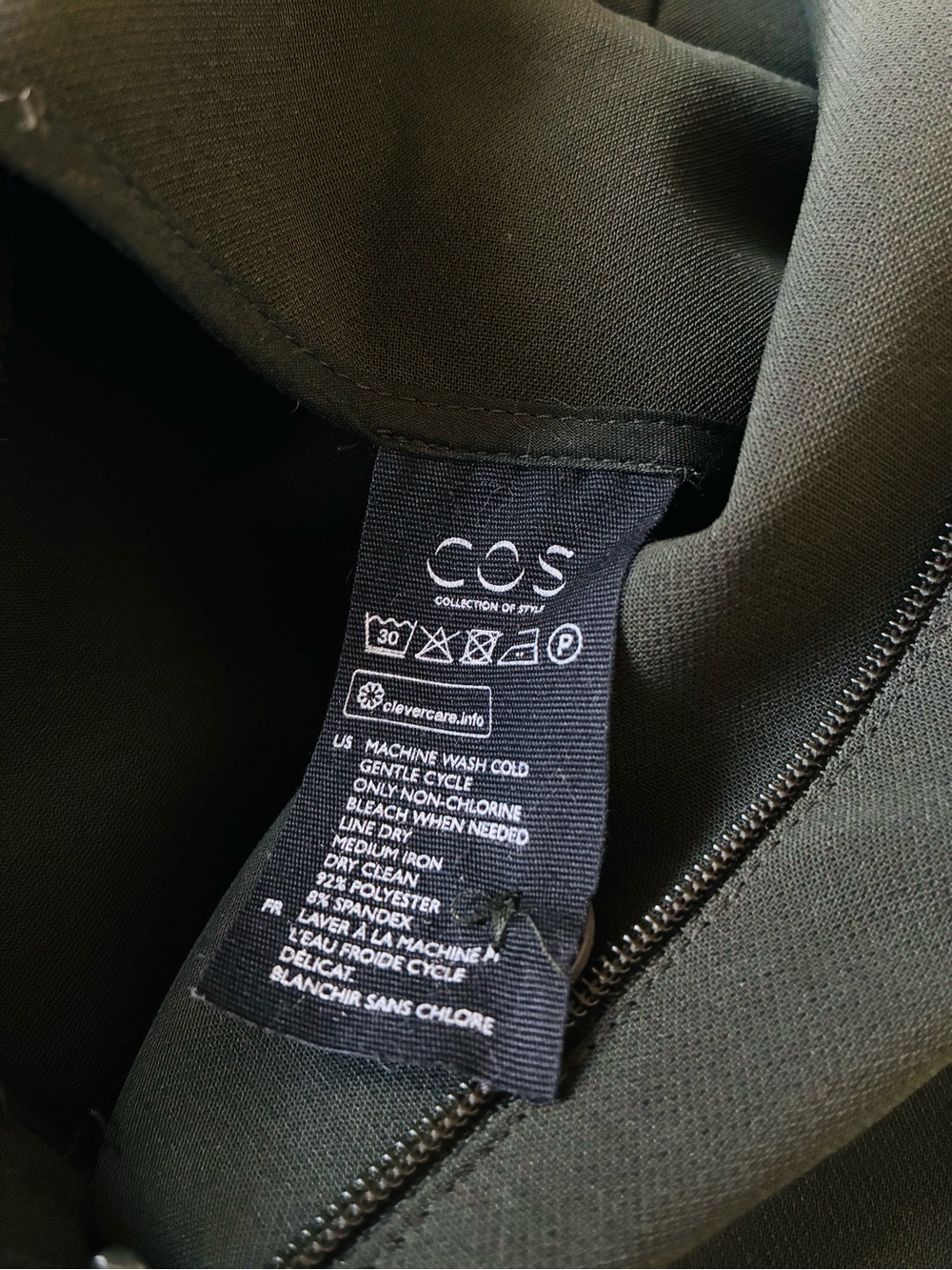 COS 6 Olive Green Paperbag Waist Wide Leg Trousers 🫒 - Picture 7 of 7